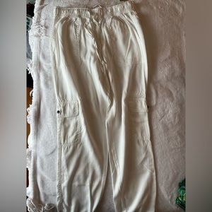 C&C California White linen cargo pants